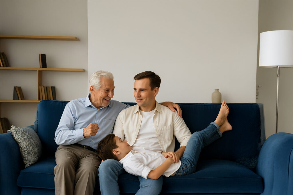 Tres generaciones de una misma familia