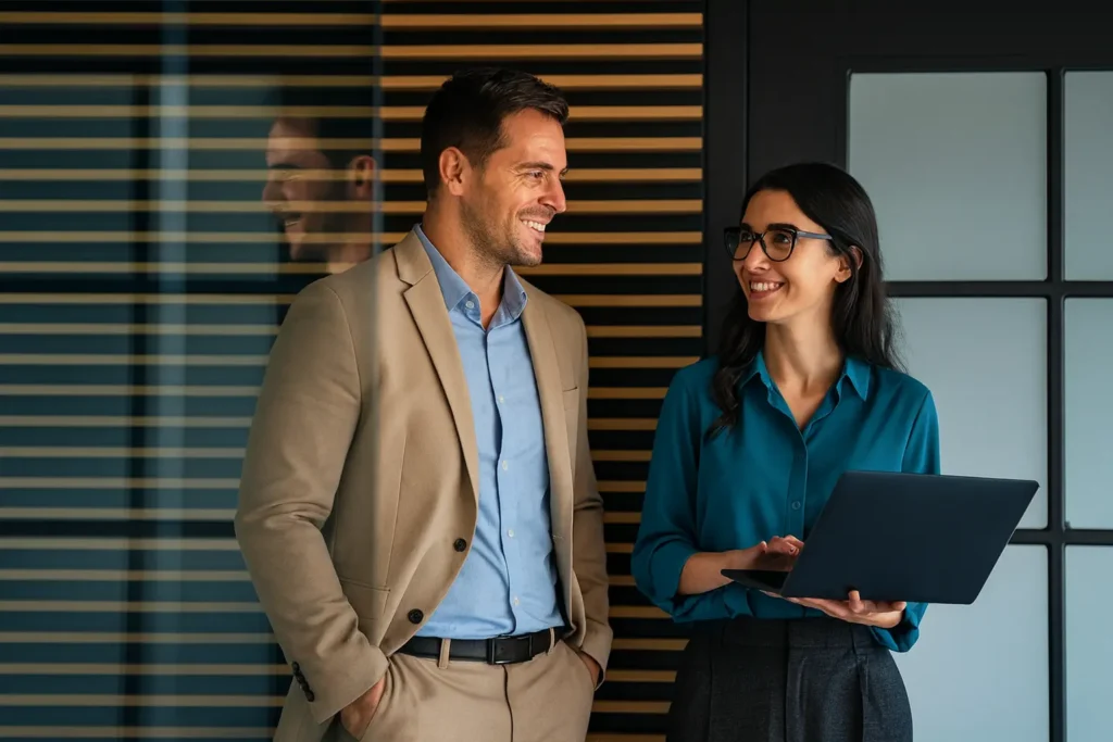 Pareja de asesores patrimoniales